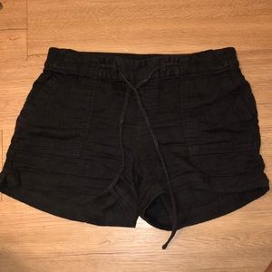 Charcoal grey linen shorts